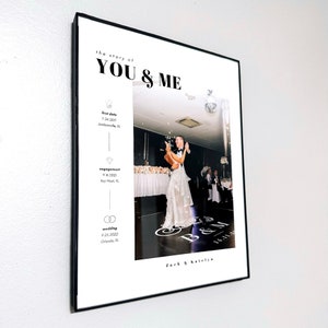 Custom You & Me Print, Story of Us Print, Valentines Gift, Custom Photo Print