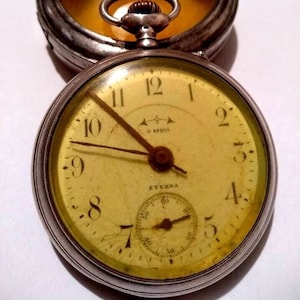 Pocket watch ETERNA 42203 in a silver case