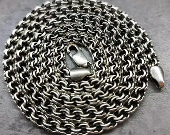 Silberkette Herrenschmuck Kette aus 925er Silber, Produktgewicht 18 g.