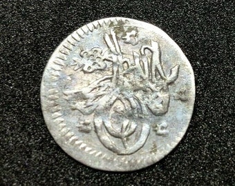 RARE Genuine Ottoman Ottoman Silver Coin 1115 AH 1703-1730 ad Ahmed III Couple.
