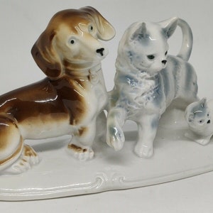 RARA Figurina di porcellana Germania, animali domestici.