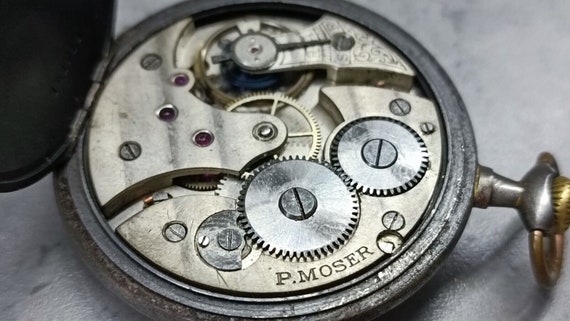 Antique Rare Pocket Watch PAUL MOSER Mechanical O… - image 8