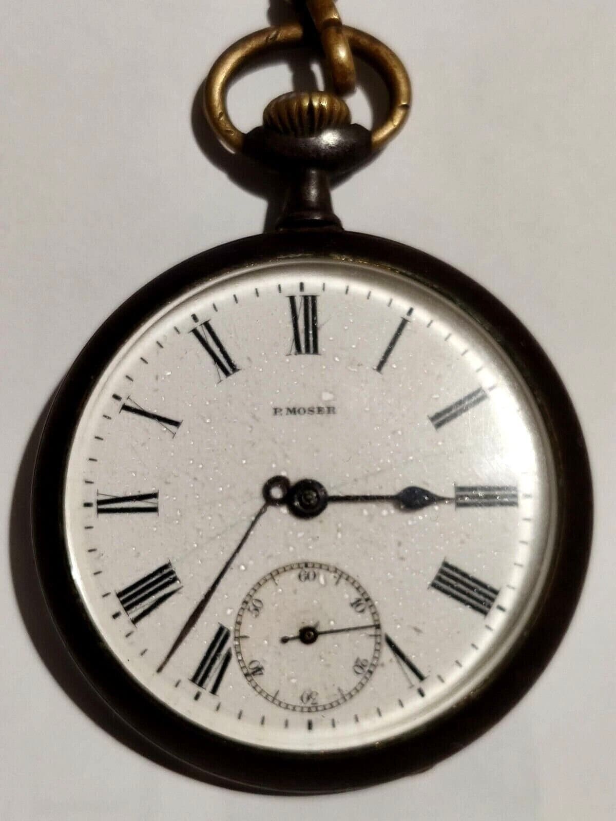 Antique Moser Pocket Watch Sold At Auction: Moser, MOSER SAVONETTE