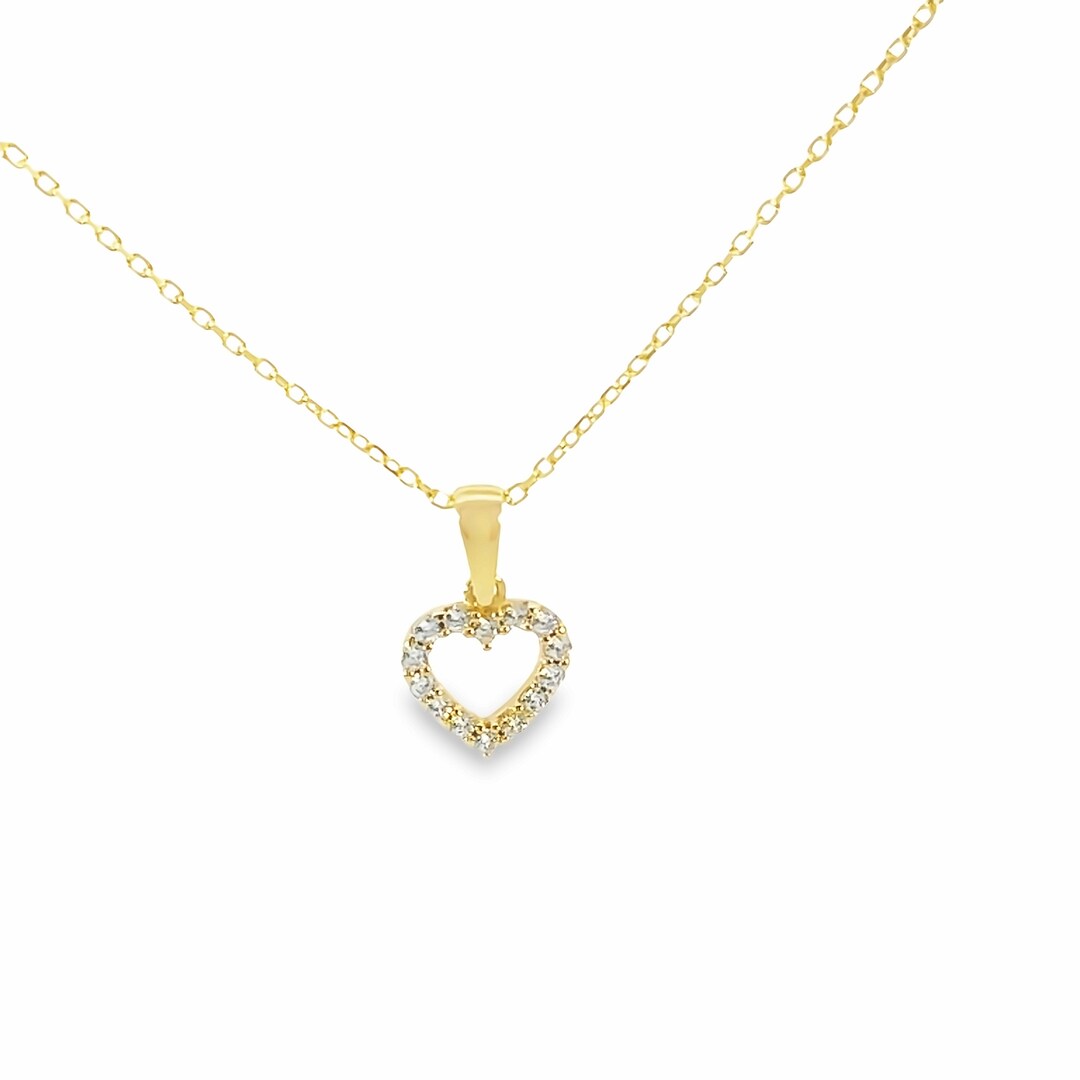 ネックレス・ペンダント STONEHENgE 14k heart necklace U0100 Scattered CZ Bubble Heart Pendant Necklace – Adina Eden