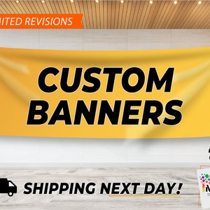 Custom Banner Sign, Personalized Event Banners, Large Custom Banners, Party Banners, Business signs, Fast Shipping, Printed Banner