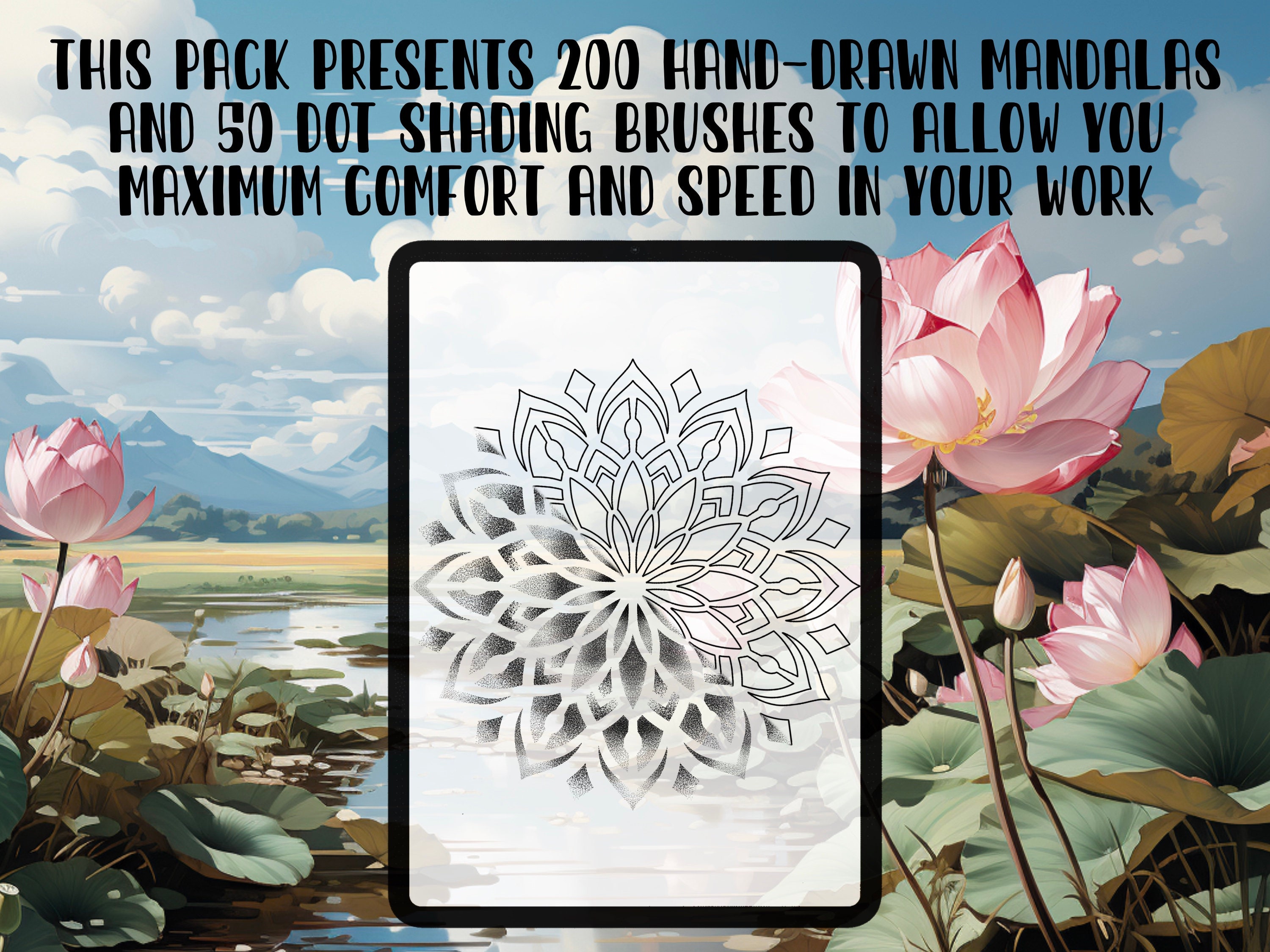 Procreate Mandala Tattoo Dotwork Brush Set - Etsy