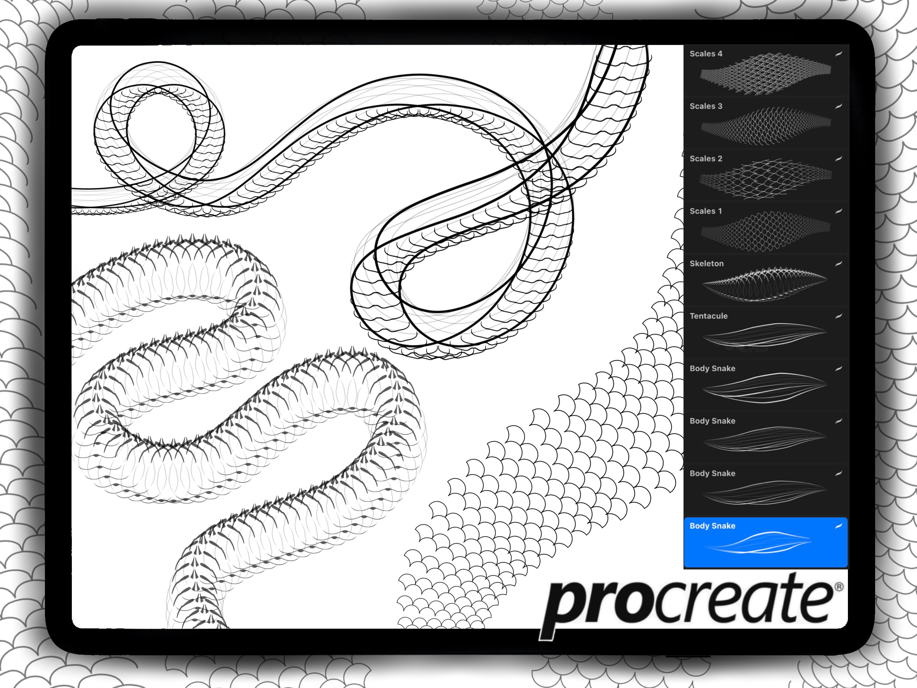 Procreate Snake Brush Set Etsy