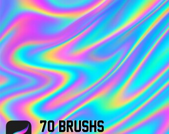 Juego de pinceles holográficos Procreate