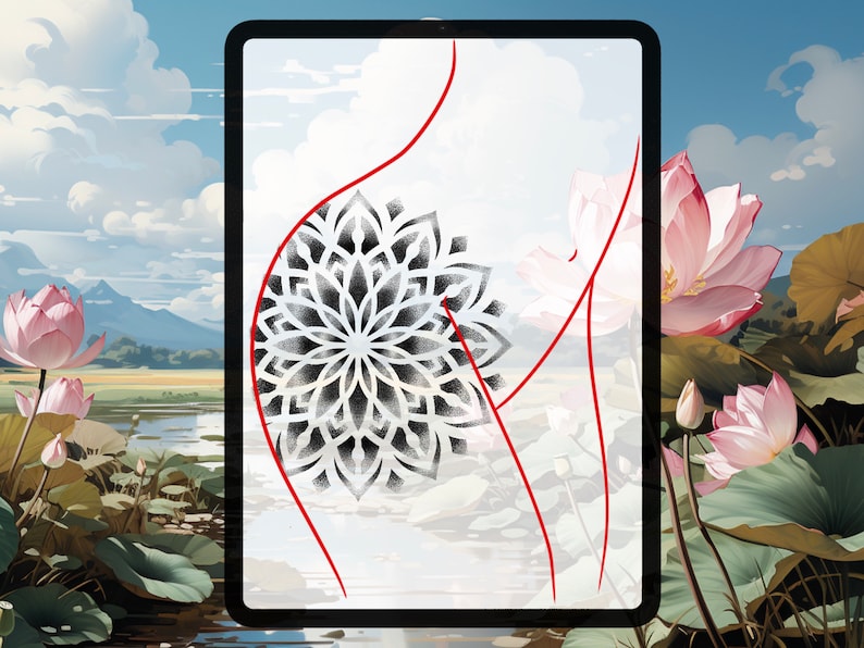 Procreate Mandala Tattoo Dotwork Brush Set - Etsy