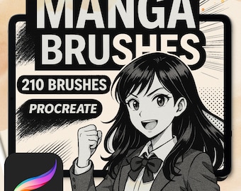 Pinceles de manga para Procreate: tramas, líneas rápidas, entintado y más