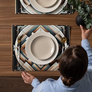 2023 Abstract Geometric Placemat Set - Modern and Chic Table Decor
