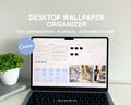 Desktop Wallpaper Organizer by The Balanced Plan | Customizable Canva Template | Weekly School & Work Schedule | Digital Desktop Planner