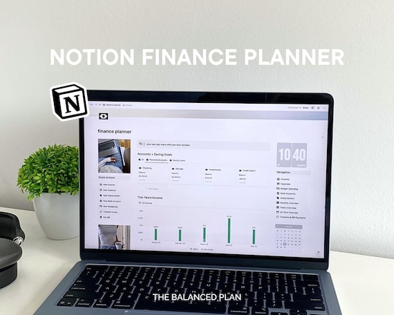 Notion Finance Tracker: Budget & Savings Planner Template (Digital Download)