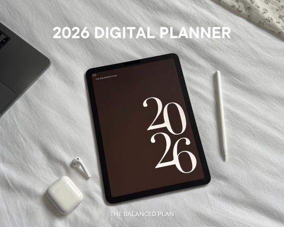 2026 Digital Planner | Digital Planner for iPad, GoodNotes & Notability Planner, Hyperlinked Daily, Monthly Planner by The Balanced Plan
