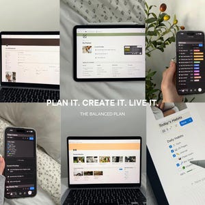 Livsplanerare 2026 | Allt-i-ett digital planeringsmall för rutiner, mål, ekonomi, välbefinnande och akademiker av The Balanced Plan bild 10