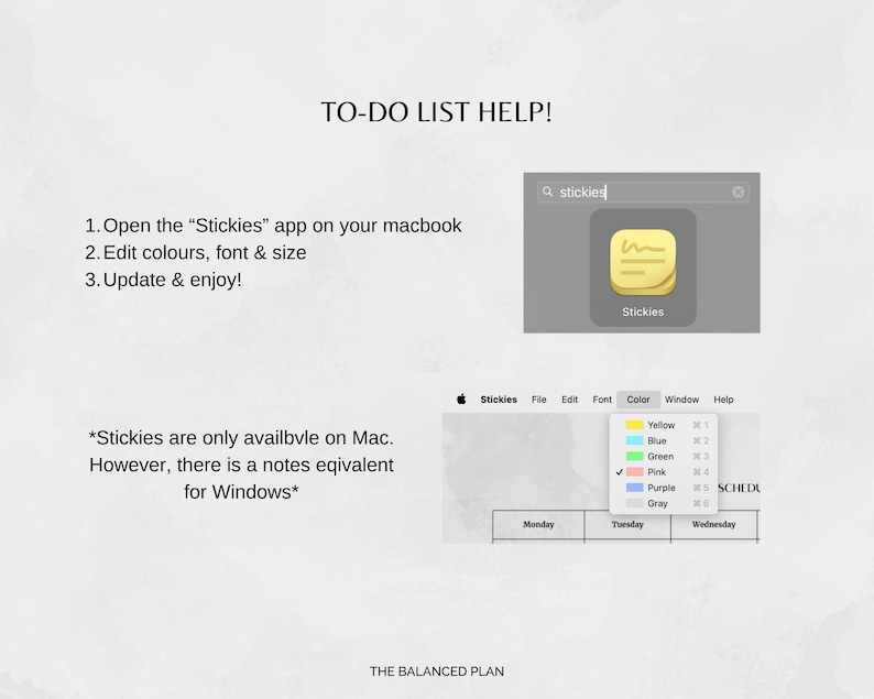 Desktop Wallpaper Organizer by The Balanced Plan | Customizable Canva Template | Weekly School & Work Schedule | Digital Desktop Planner image 7