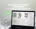 Desktop Wallpaper Organizer by The Balanced Plan | Customizable with Canva, Weekly Schedule Planner, Desktop Organizer Aesthetic, Homescreen