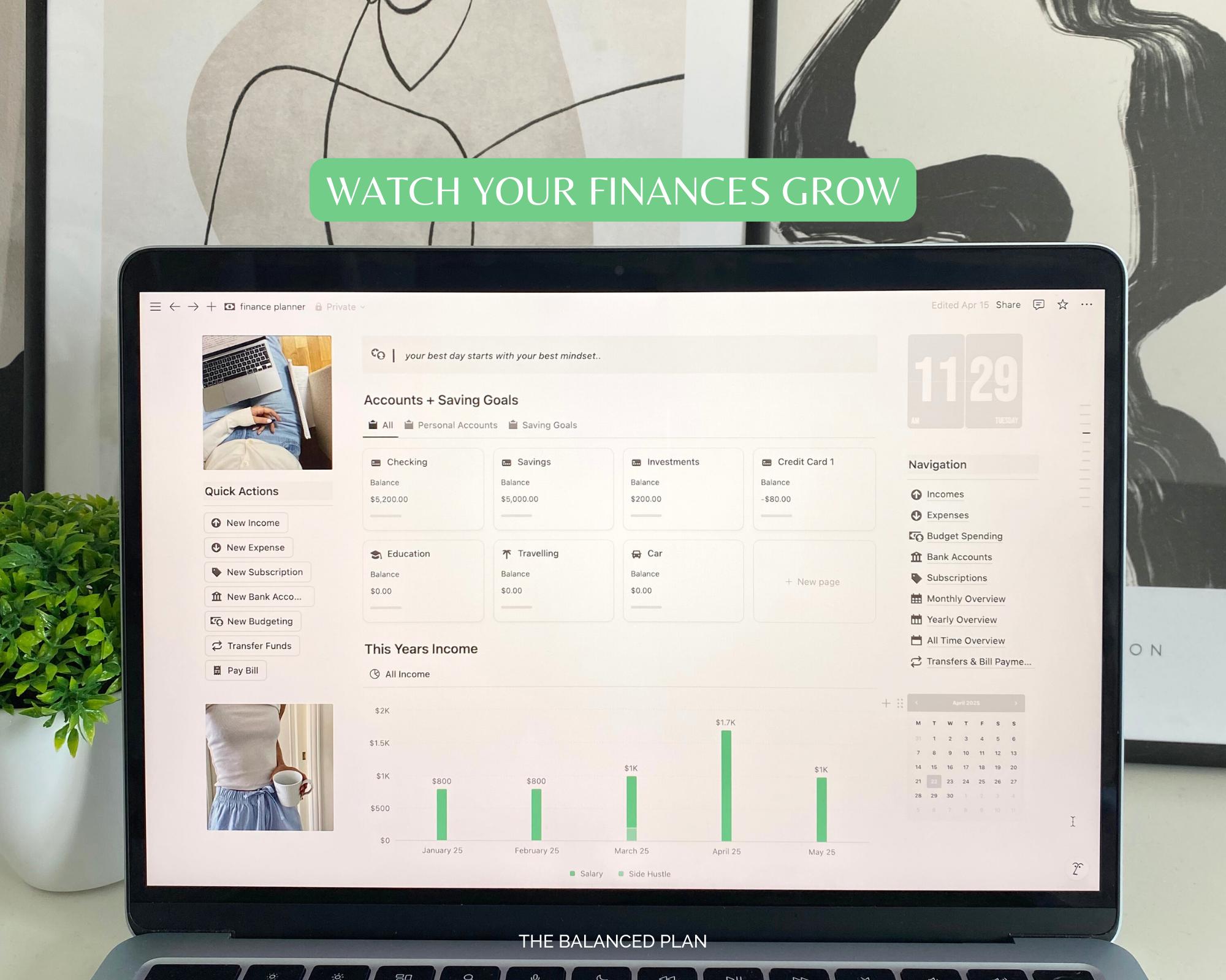 Notion Finance Tracker: Budget & Savings Planner Template (digital ...