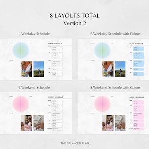 Desktop Wallpaper Organizer by The Balanced Plan | Customizable Canva Template | Weekly School & Work Schedule | Digital Desktop Planner image 4