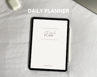 Daily Digital Planner by The Balanced Plan | Daily Planning Productivity for Goodnotes, Notability (PDF)