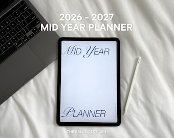2026-2027 Mid Year Digital Planner | Digital iPad Planner, GoodNotes & Notability, Hyperlinked Daily, Monthly Planner by The Balanced Plan