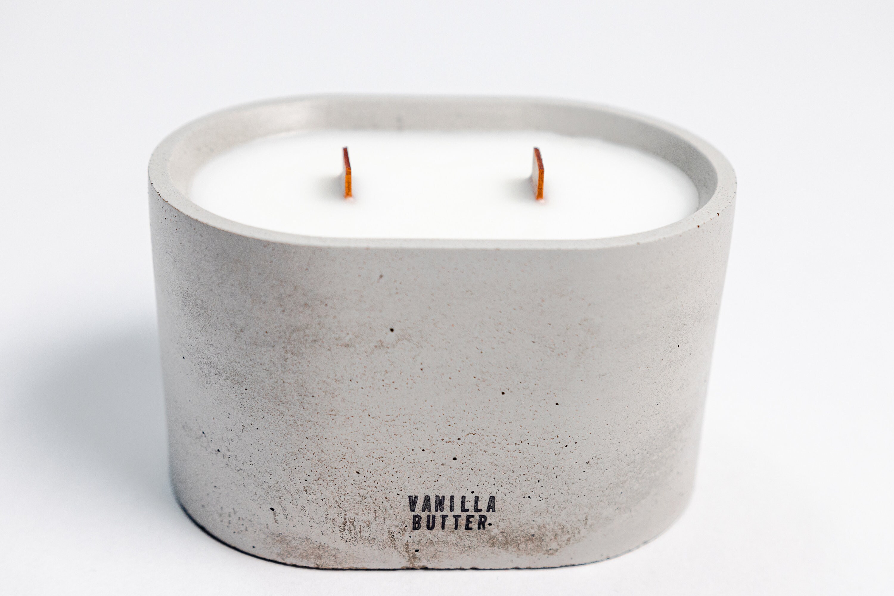 Original Oval Candle Modern Minimal Concrete Candle Double Etsy