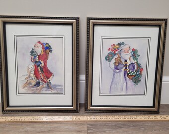Santa watercolor Paintings