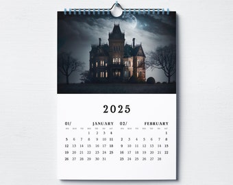 2025 Wall Calendar, Gothic Style Wall Calendar, Home Wall Calendar, Wall Decor, Perfect Gifts