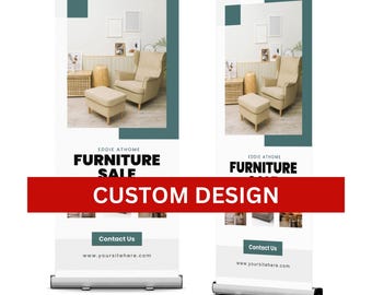 Custom Hotel Retractable Banner, Event Promotions, Stand Roll Up Banner, Pop Up Shop Banner, Full Color Print - FREE CARRYING BAG