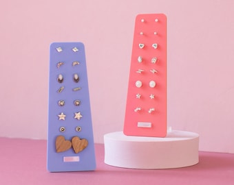 Stud Earring Storage Holder | Stud earrings organisation | Personalised Pastel, Earring Stand