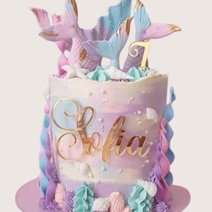Custom Acrylic Name Cake Charm Set with Mirror Finish - Personalised Name Topper Included, custom cake charm. personalised cake charm
