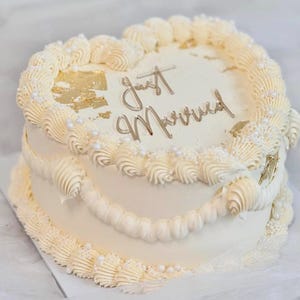 Just Married Cake Charm Decoration, Wedding cake charm, Heart cake charm, bento cake charm, wedding cake decorations,