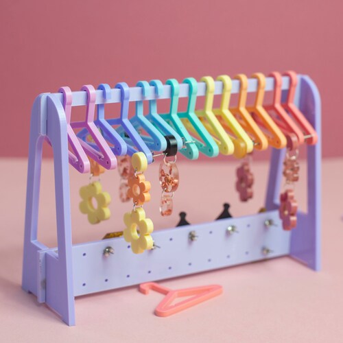 Earring Stand, Earring Organisation Hanger Pastel Rainbow, Earring Display, Alternative Jewellery Gifts, Rainbow Gift,