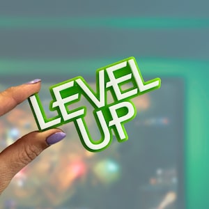 Level Up Cake Charm Topper, Gamer Cake, Gaming Cake topper