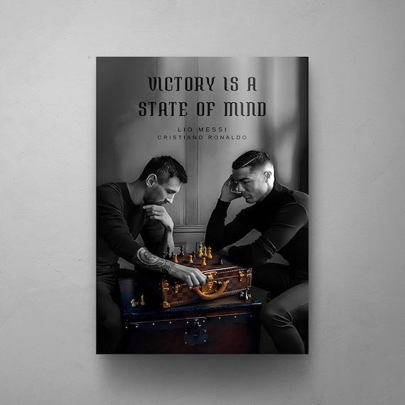 Messi & Ronaldo Chess Poster, Football Legends Canvas, Soccer Player  Poster, Football Wall Art, Sport Home Decor, World Cup 2022 Iconic Art :  : Home & Kitchen