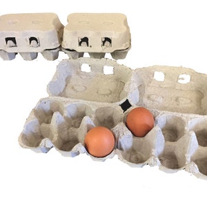 50x CARTÓN DE HUEVO, bandeja de huevos reciclados, cajas de pulpa Soporte de cartón de huevos para regalo amante del huevo, cajas de huevos reutilizadas de cartón