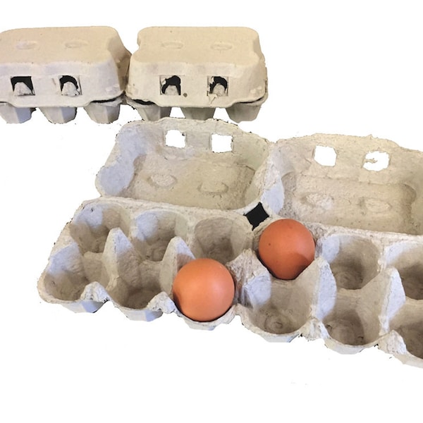 50x EGG CARTON, plateau à œufs recyclé, boîtes en pulpe Porte-carton d’œufs pour cadeau d’amoureux des œufs, boîtes d’œufs réutilisées en carton