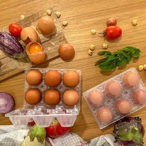 50x PLASTIC STORAGE BOX, Egg Storage, Transparent Plastic Containers Egg Storage Box, Reused Egg Holder Boxes For Chicken Lover Gift