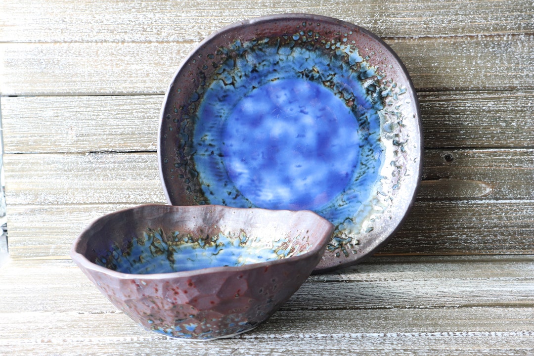 Rare Japanese Pottery Yaki Nanban Ruri Jiki Raku Pottery Primitive