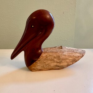 Adorable Handmade Wooden Pelican Decor - Brand new with tags!