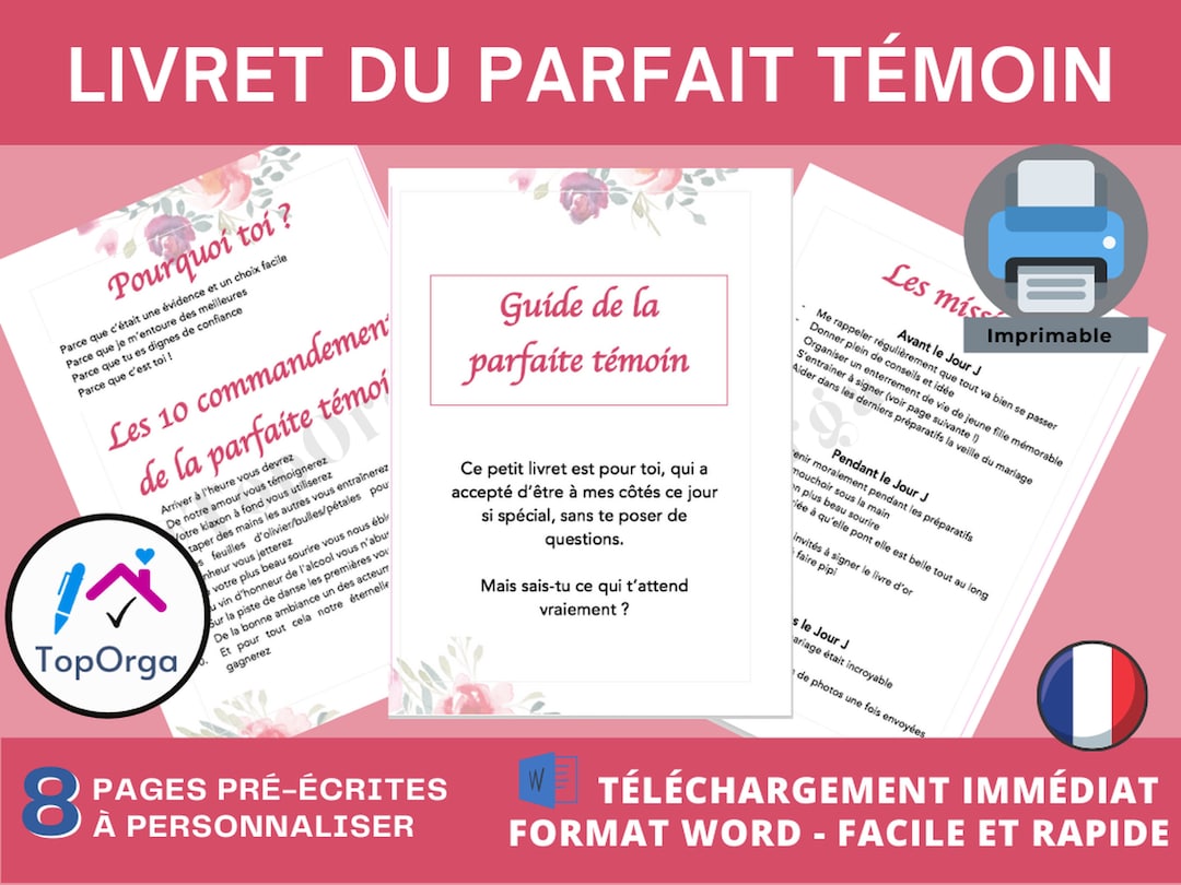 Bon Père Attestation De Témoin Exemple