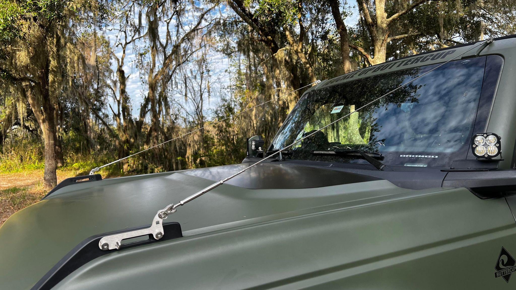 Bronco Limb Riser Cables | Stainless Steel Windshield Protection (2021 ...