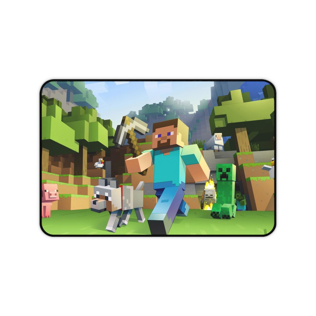 Minecraft Desk Mat - Steve Mouse Pad - Minecraft Mouse Pad - Video Game ...