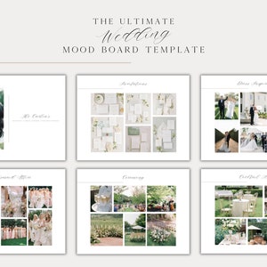 La plantilla definitiva para un mood board de bodas