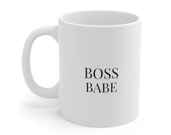 Boss Babe Coffee Mug | Boss Babe Mug | Inspirational Mug | Positive Coffee Mugs | Motivational Mug | Birthday Gifts | Work Gifts
