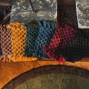 Hand-Crafted Macrame Coasters: Fall Home Decor