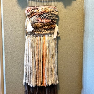 Wallflower -  Woven Wall Hanging | Fiber Art | Statement Piece | Wall Decor | Neutral Color Decor | Macrame | Macrame Hanging