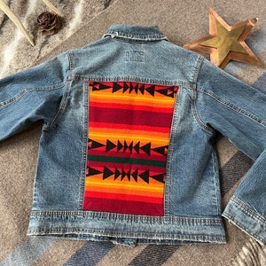 Women&#39;s denim jacket with gorgeous wool accent looks great with leggings as well as jeans and boots!