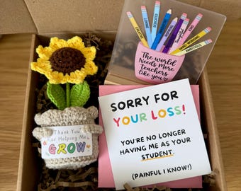 Crochet Sunflower | Teacher leaving gift | End of School Leavers gift | Handmade Flowers