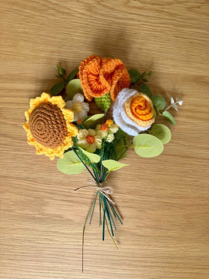 Crochet Flower Bouquet Handmade Flowers Forever Flowers Arrangement crochet-flower-bouquet-handmade-flowers-forever-flowers-arrangement